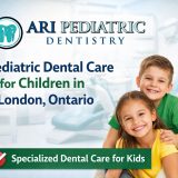 Pediatric dental care for children at Ari Pediatric Dentistry in London, Ontario, featuring a child-friendly dental environment.